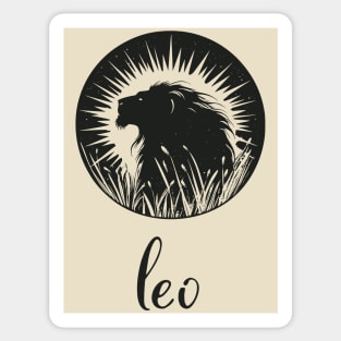Leo Zodiac Sign Majestic Lion Artwork Sticker